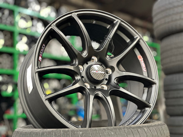 New 17X7.5 ET45 Lenso Project E Rim (4 wheel) Matt Black 5X114.3