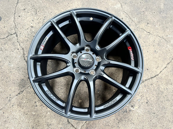 New 17X7.5 ET45 Lenso Project E Rim (4 wheel) Matt Black 5X114.3