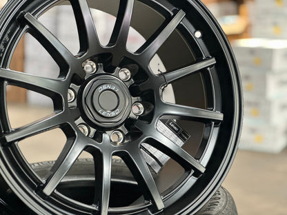 New 18X9 ET20 Lenso Project QRim (4 wheel) Matt Black 6X139.7
