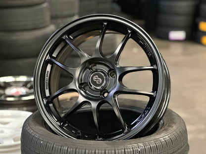 New 16X7 ET43 Enkei PF01 Rim (4 wheel) Matt Black 4X100