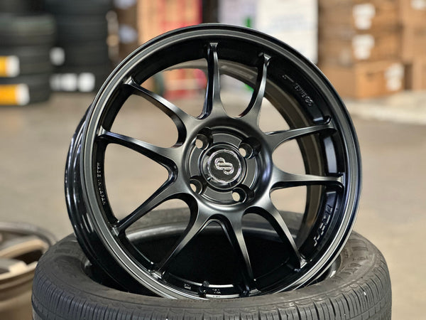 New 16X7 ET43 Enkei PF01 Rim (4 wheel) Matt Black 4X100