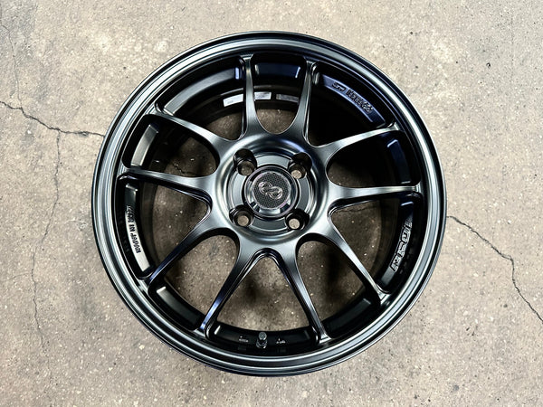 New 16X7 ET43 Enkei PF01 Rim (4 wheel) Matt Black 4X100