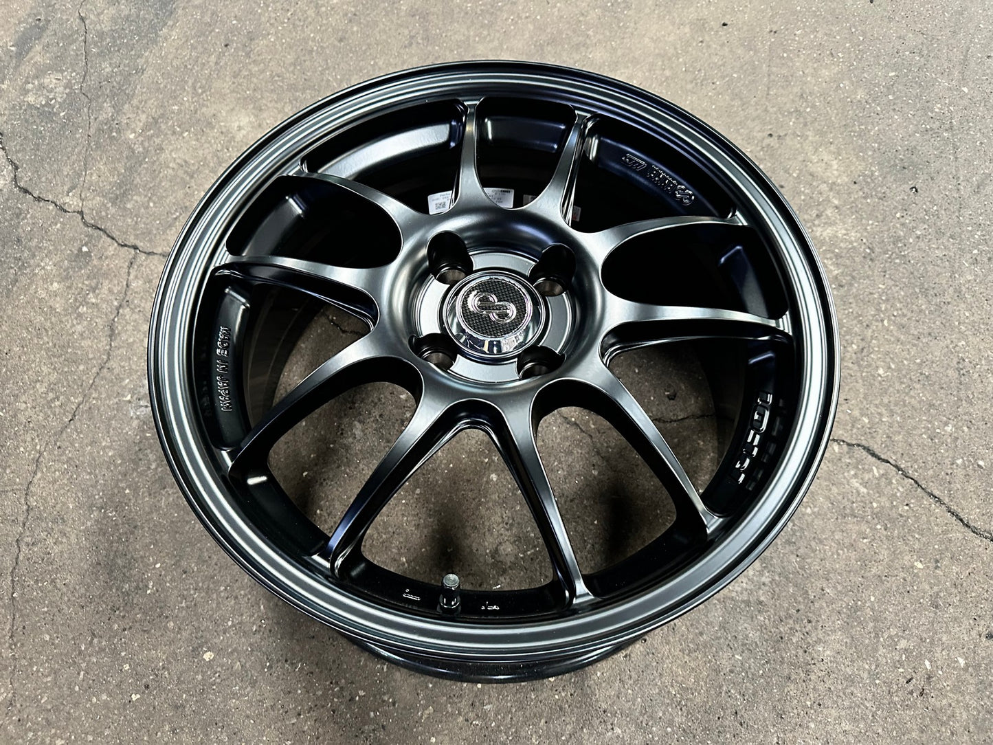 New 16X7 ET43 Enkei PF01 Rim (4 wheel) Matt Black 4X100