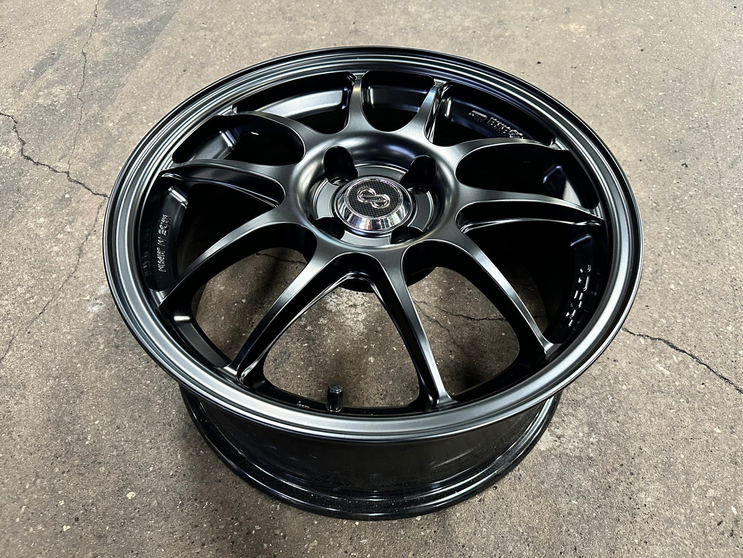 New 16X7 ET43 Enkei PF01 Rim (4 wheel) Matt Black 4X100