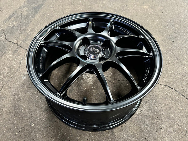 New 16X7 ET43 Enkei PF01 Rim (4 wheel) Matt Black 4X100