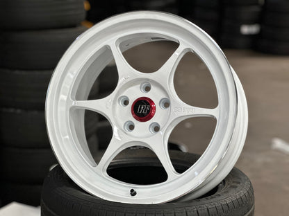 New 18X8.5 ET35 Enkei PF06 Rim (4 wheel) Gloss White 5X114.3