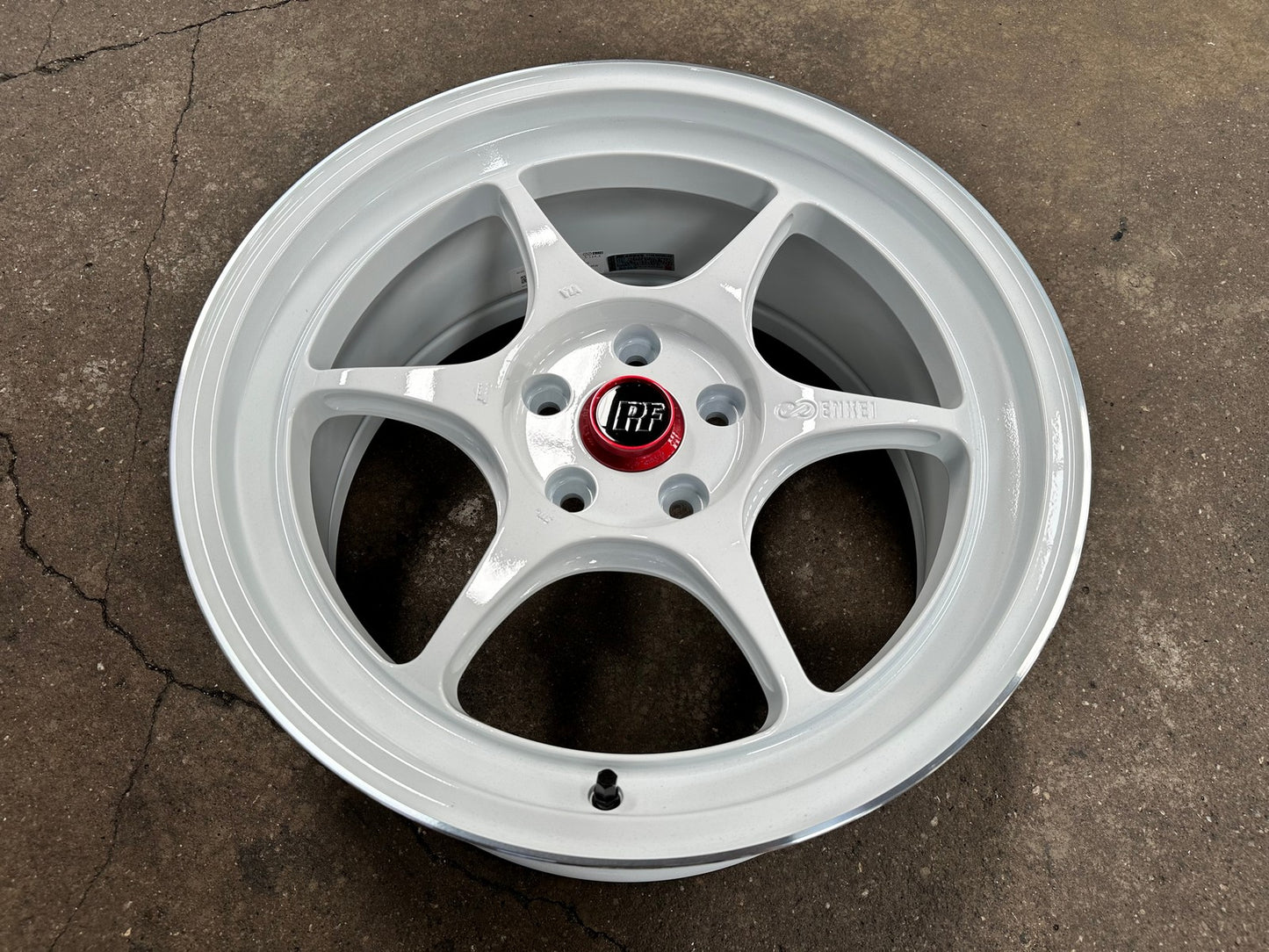 New 18X8.5 ET35 Enkei PF06 Rim (4 wheel) Gloss White 5X114.3