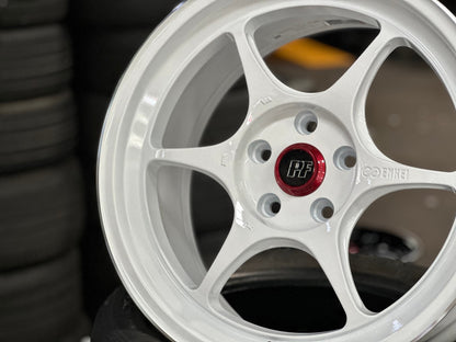 New 18X8.5 ET35 Enkei PF06 Rim (4 wheel) Gloss White 5X114.3