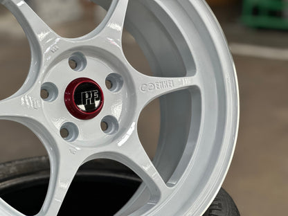 New 18X8.5 ET35 Enkei PF06 Rim (4 wheel) Gloss White 5X114.3