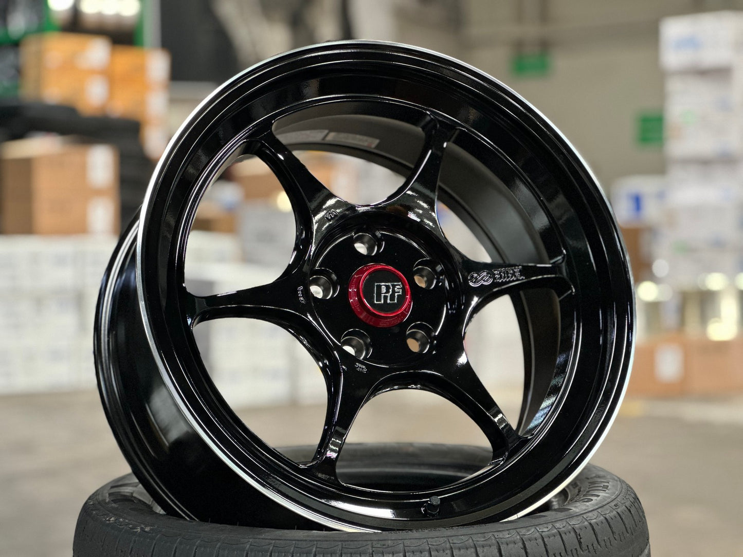 New 18X8.5 ET35 Enkei PF06 Rim (4 wheel) Matt Black 5X114.3