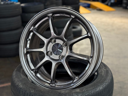 New 16X7 ET45 Enkei PF09 Rim (4 wheel) Matt Gunmetal 4X100