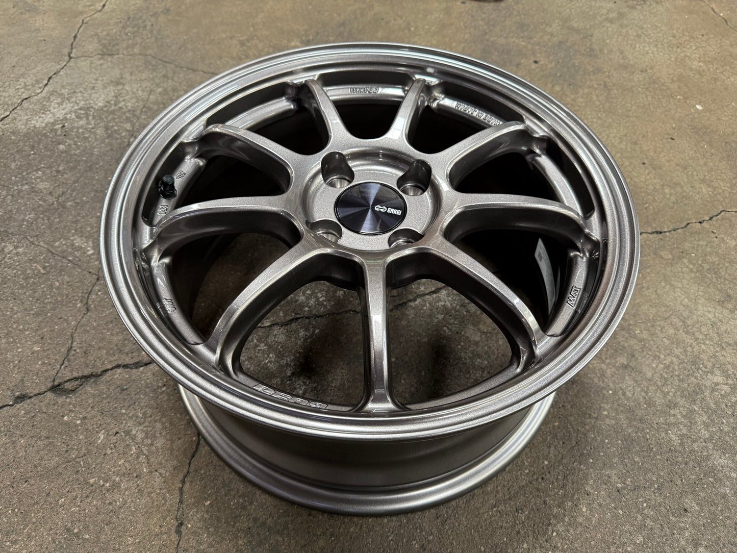 New 16X7 ET45 Enkei PF09 Rim (4 wheel) Matt Gunmetal 4X100