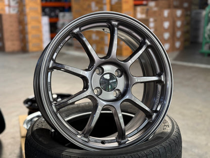New 17X7 ET38 Enkei PF09 Rim (4 wheel) Matt Gunmetal 4X100