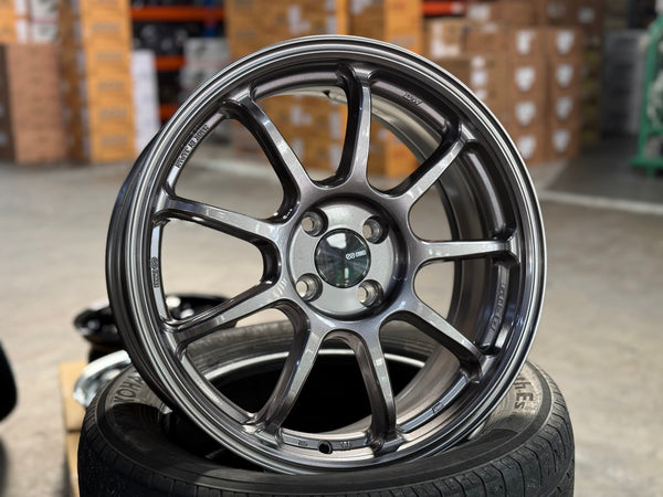 New 17X7 ET38 Enkei PF09 Rim (4 wheel) Matt Gunmetal 4X100