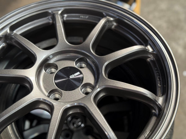 New 17X7 ET38 Enkei PF09 Rim (4 wheel) Matt Gunmetal 4X100
