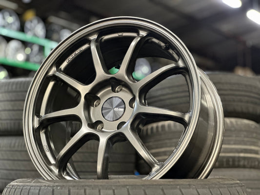 New 17X8 ET35 Enkei PF09 Rim (4 wheel) Matt Gunmetal 5X114.3
