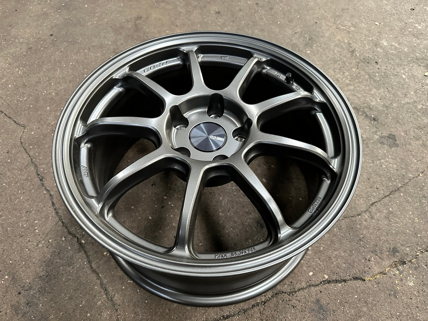 New 17X8 ET35 Enkei PF09 Rim (4 wheel) Matt Gunmetal 5X114.3