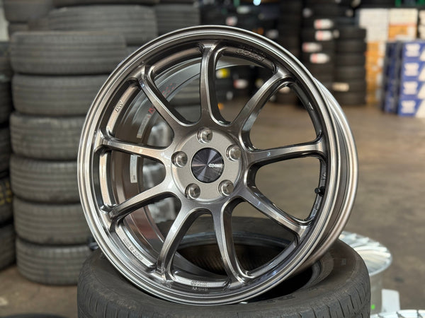 New 18X8.5 ET45 Enkei PF09 Rim (4 wheel) Gloss Gunmetal 5X112
