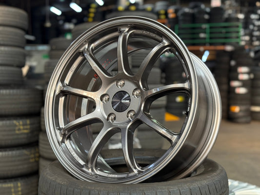 New 18X8.5 ET45 Enkei PF09 Rim (4 wheel) Gloss Gunmetal 5X112