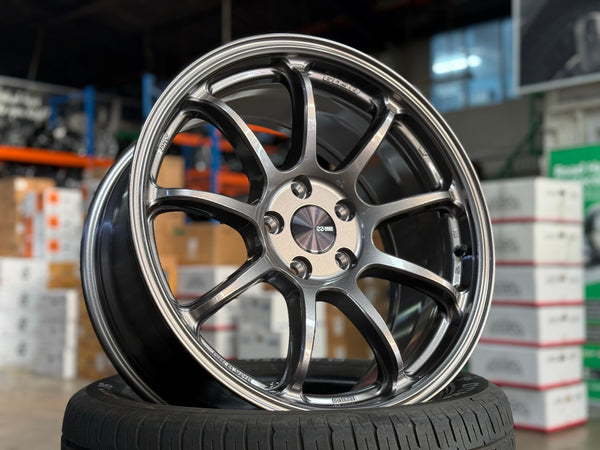 New 18X8.5 ET45 Enkei PF09 Rim (4 wheel) Gloss Gunmetal 5X112