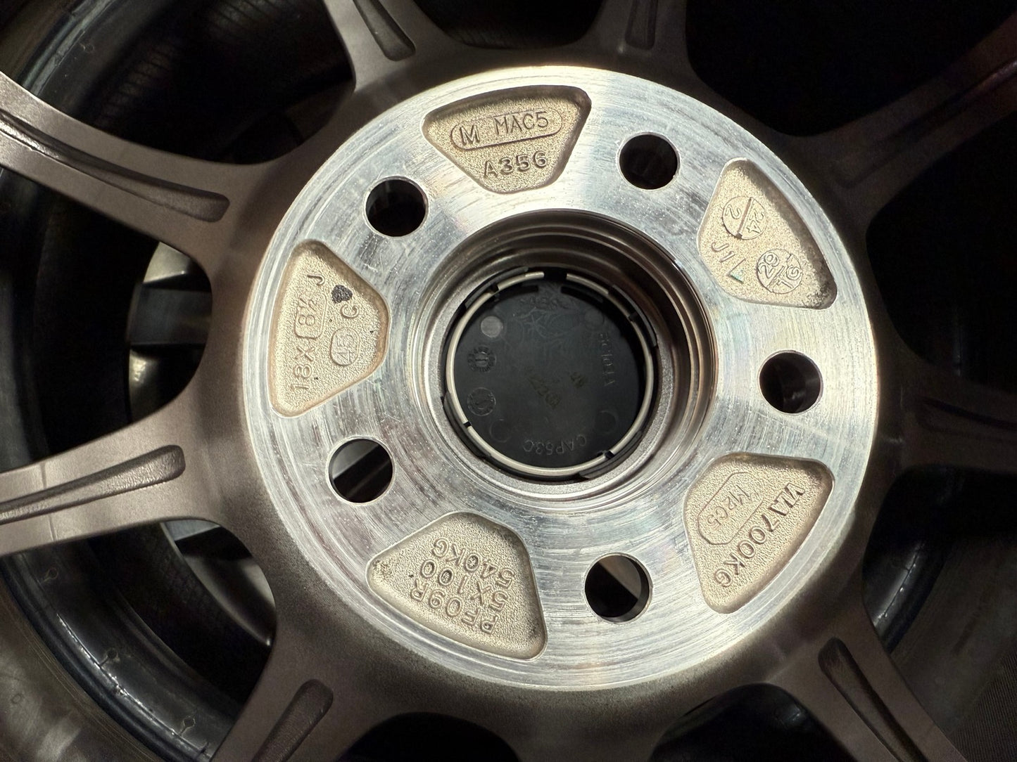 New 18X8.5 ET45 Enkei PF09 Rim (4 wheel) Gloss Gunmetal 5X112