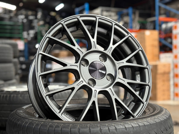 New 15X6 ET45 Enkei PFM1 Rim (4 wheel) Matt Gunmetal 4X100