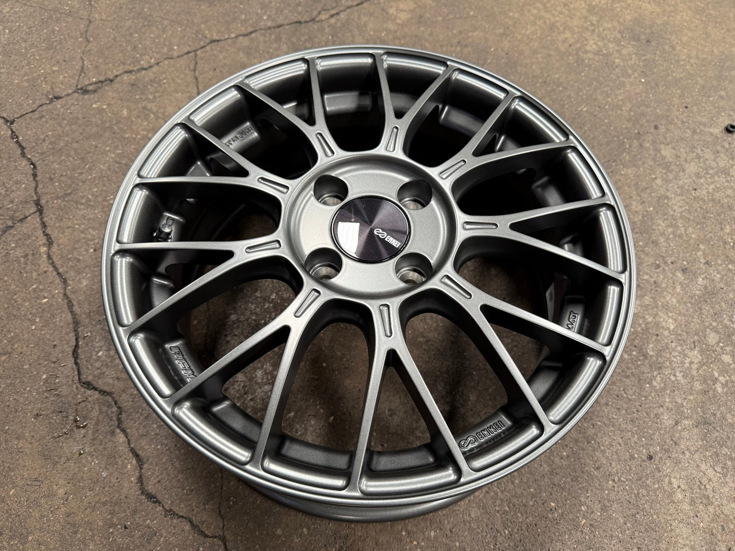 New 15X6 ET45 Enkei PFM1 Rim (4 wheel) Matt Gunmetal 4X100
