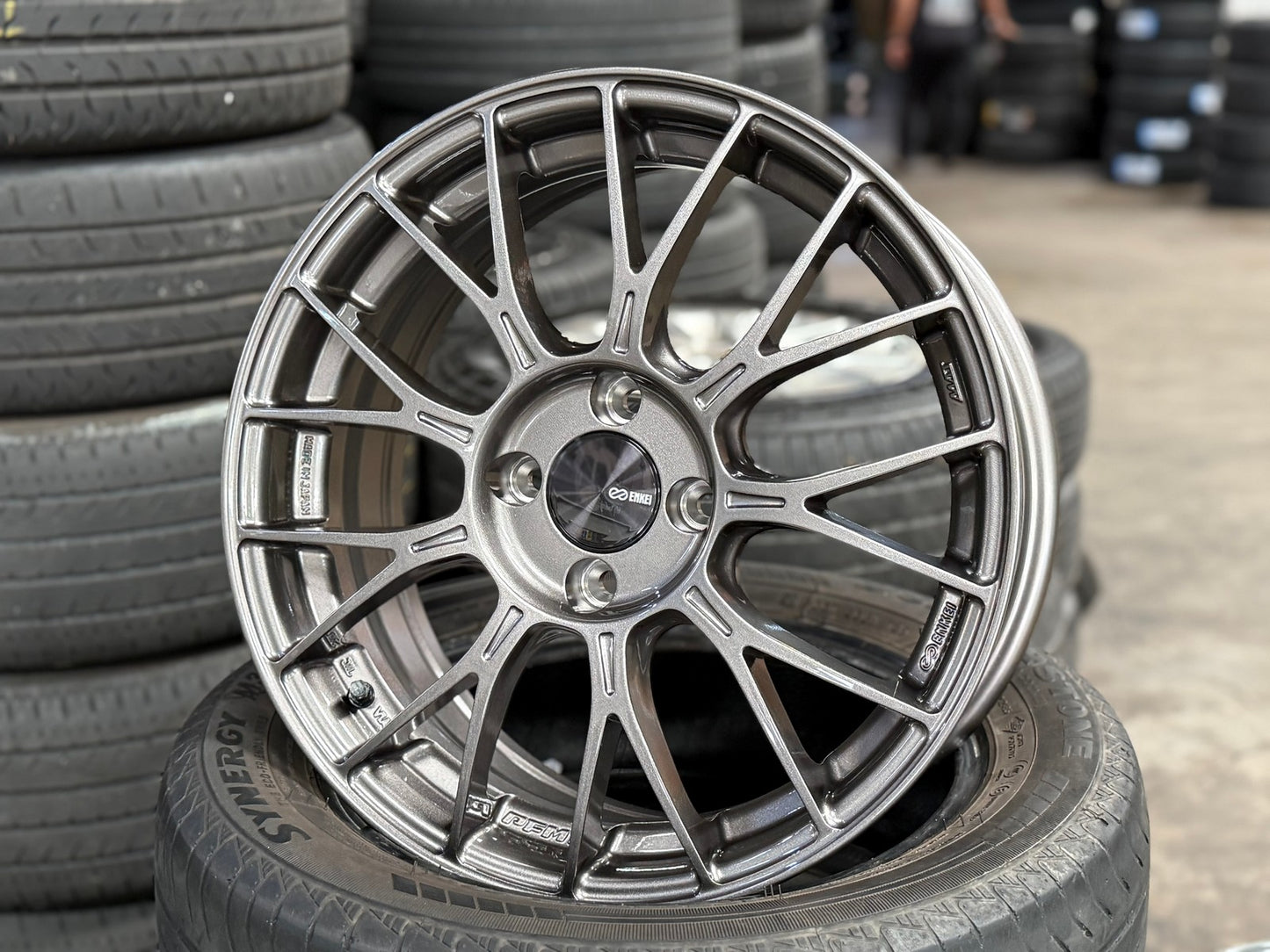 New 16X6.5 ET38 Enkei PFM1 Rim (4 wheel) Gloss Gunmetal 4X100