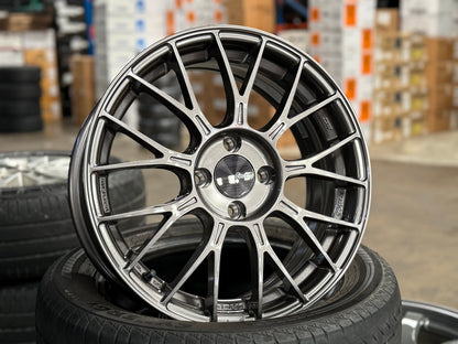 New 16X6.5 ET38 Enkei PFM1 Rim (4 wheel) Gloss Gunmetal 4X100