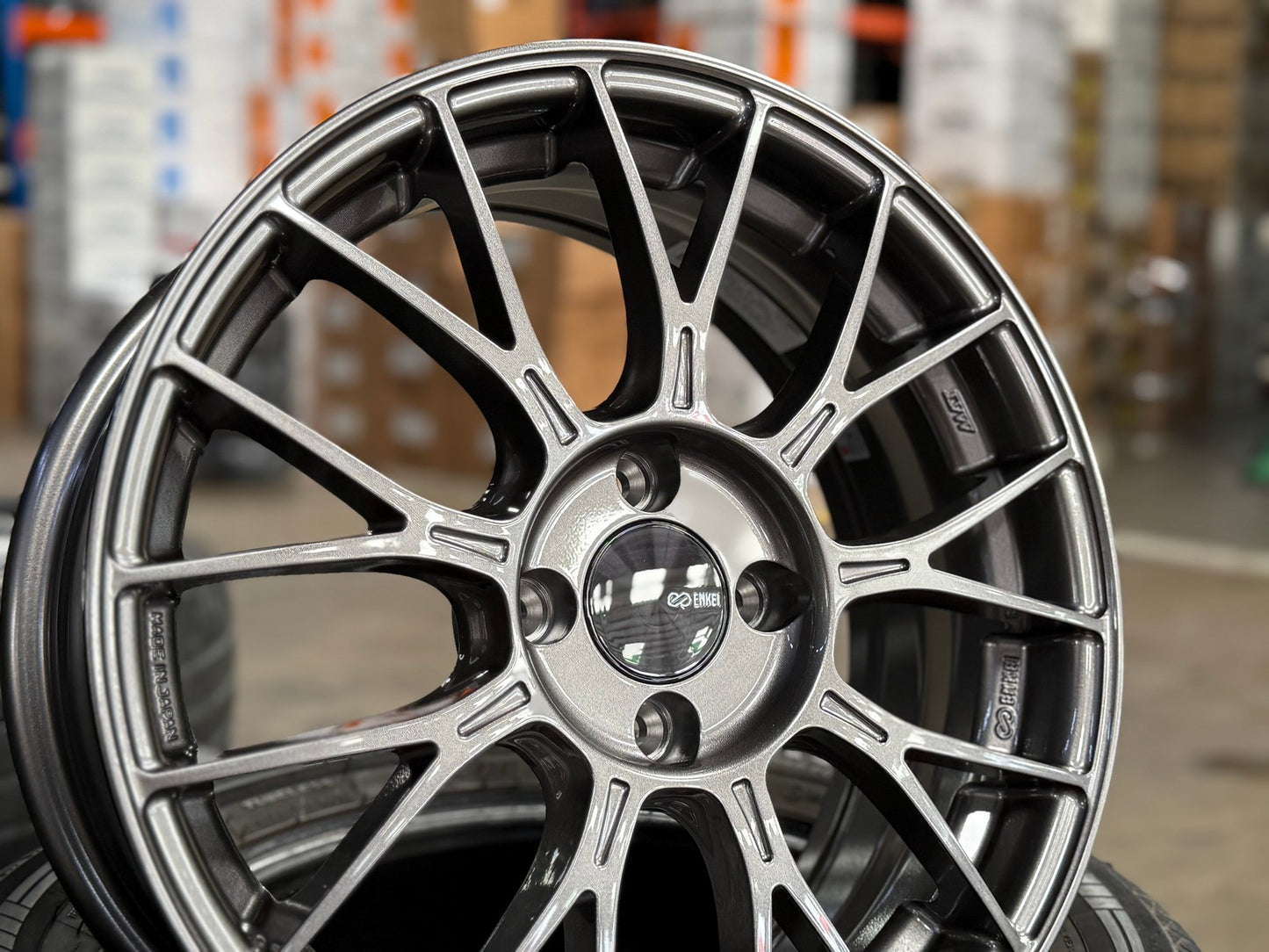 New 16X6.5 ET38 Enkei PFM1 Rim (4 wheel) Gloss Gunmetal 4X100