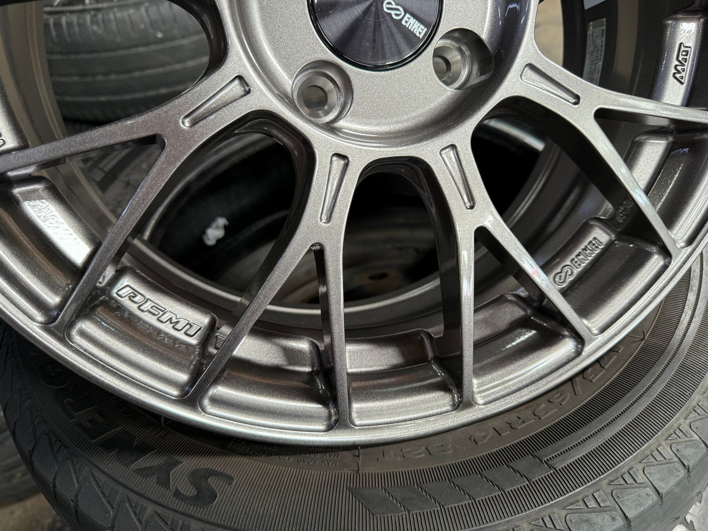 New 16X6.5 ET38 Enkei PFM1 Rim (4 wheel) Gloss Gunmetal 4X100