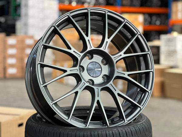 New 18X8.5 ET35 Enkei PFM1 Rim (4 wheel) Matt Gunmetal 5X114.3