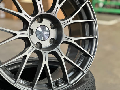 New 18X8.5 ET35 Enkei PFM1 Rim (4 wheel) Matt Gunmetal 5X114.3