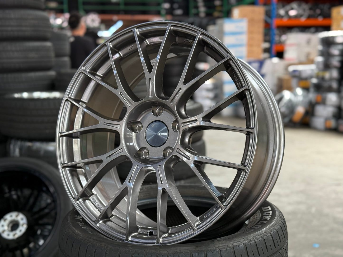 New 19X8.5 ET35 Enkei PFM1 Rim (4 wheel) Gloss Gunmetal 5X114.3