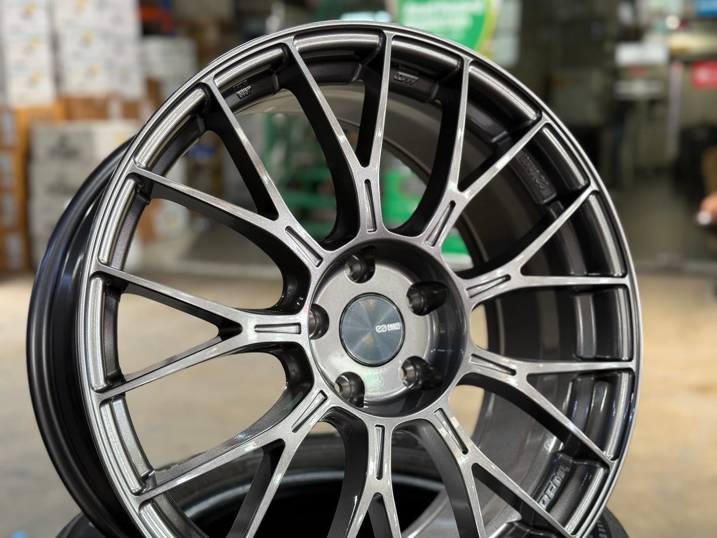 New 19X8.5 ET35 Enkei PFM1 Rim (4 wheel) Gloss Gunmetal 5X114.3
