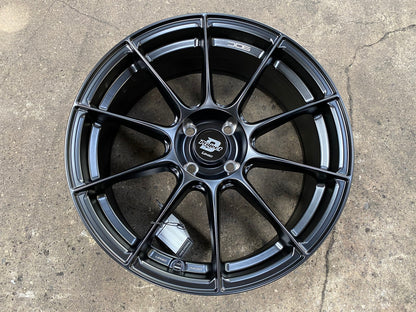 New 17X7 ET35 Lenso Climax Rim (4 wheel) Matt Black 4X100