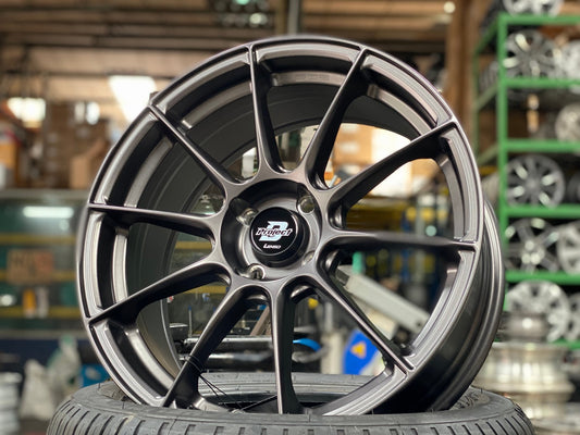 New 17X7 ET35 Lenso Climax Rim (4 wheel) Matt Black 4X100