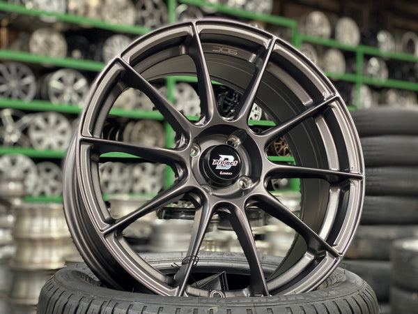 New 17X7 ET35 Lenso Climax Rim (4 wheel) Matt Gunmetal 4X100