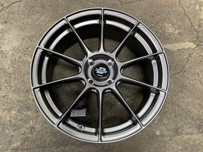 New 17X7 ET35 Lenso Climax Rim (4 wheel) Matt Black 4X100