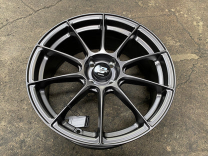 New 17X7 ET35 Lenso Climax Rim (4 wheel) Matt Black 4X100