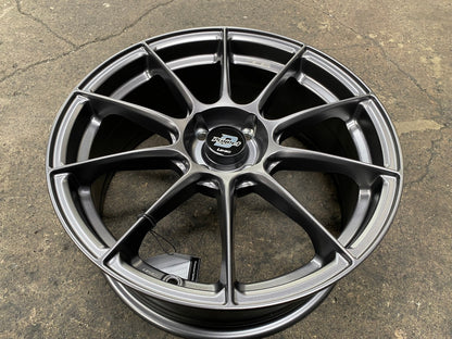 New 17X7 ET35 Lenso Climax Rim (4 wheel) Matt Gunmetal 4X100