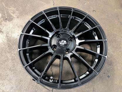 New 16X7 ET40 Lenso Project D Rim (4 wheel) Matt Black 4X100
