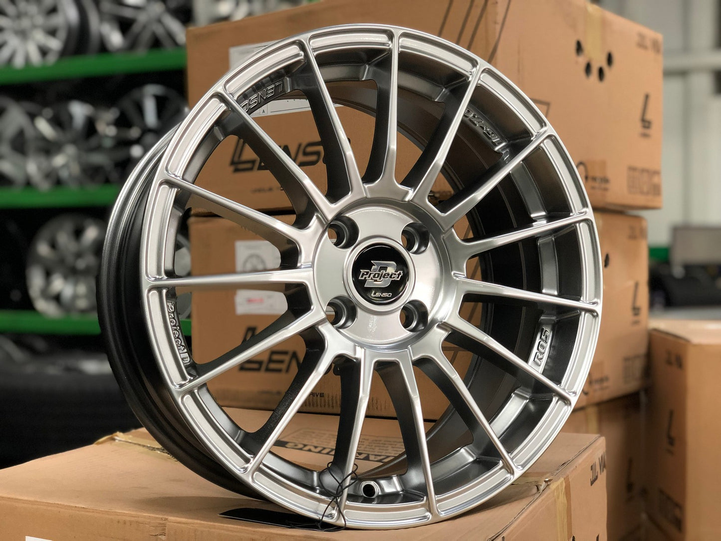 New 16X7 ET40 Lenso Project D Rim (4 wheel) Matt Black 4X100