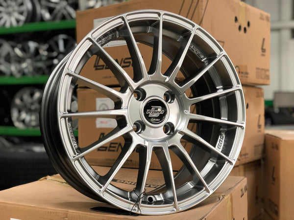 New 16X7 ET40 Lenso Project D Rim (4 wheel) Matt Black 4X100