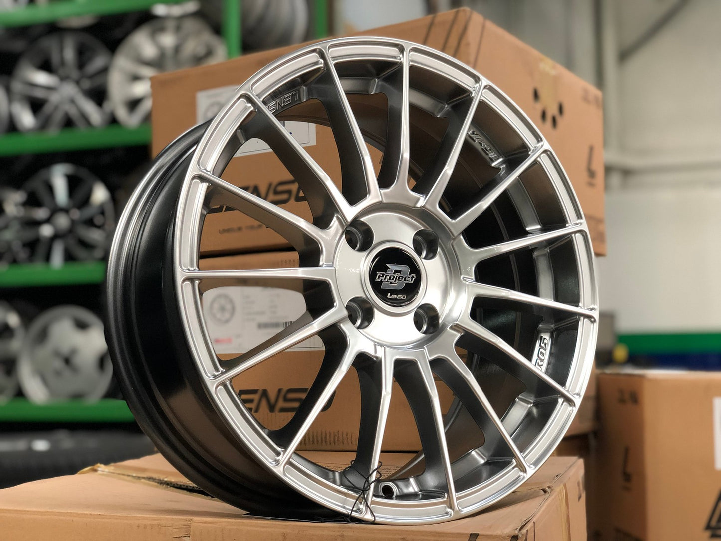 New 16X7 ET40 Lenso Project D Rim (4 wheel) Matt Black 4X100