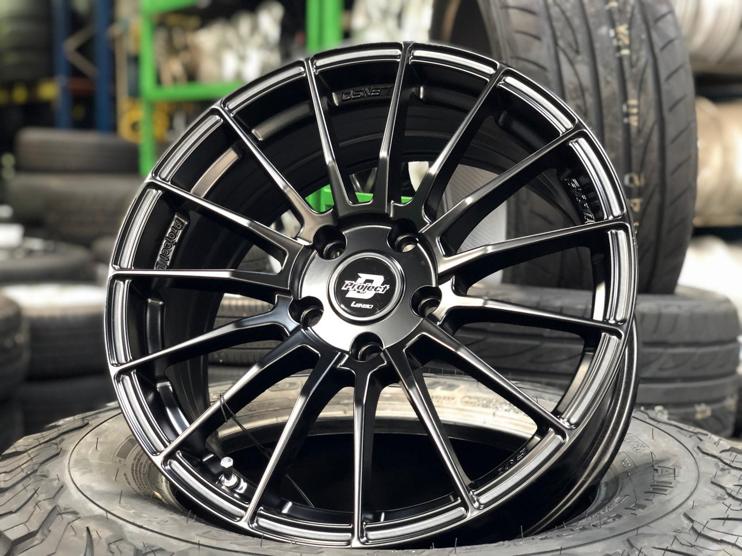 New 17X7.5 ET35 Lenso Project D Rim (4 wheel) Matt Black 5X114.3