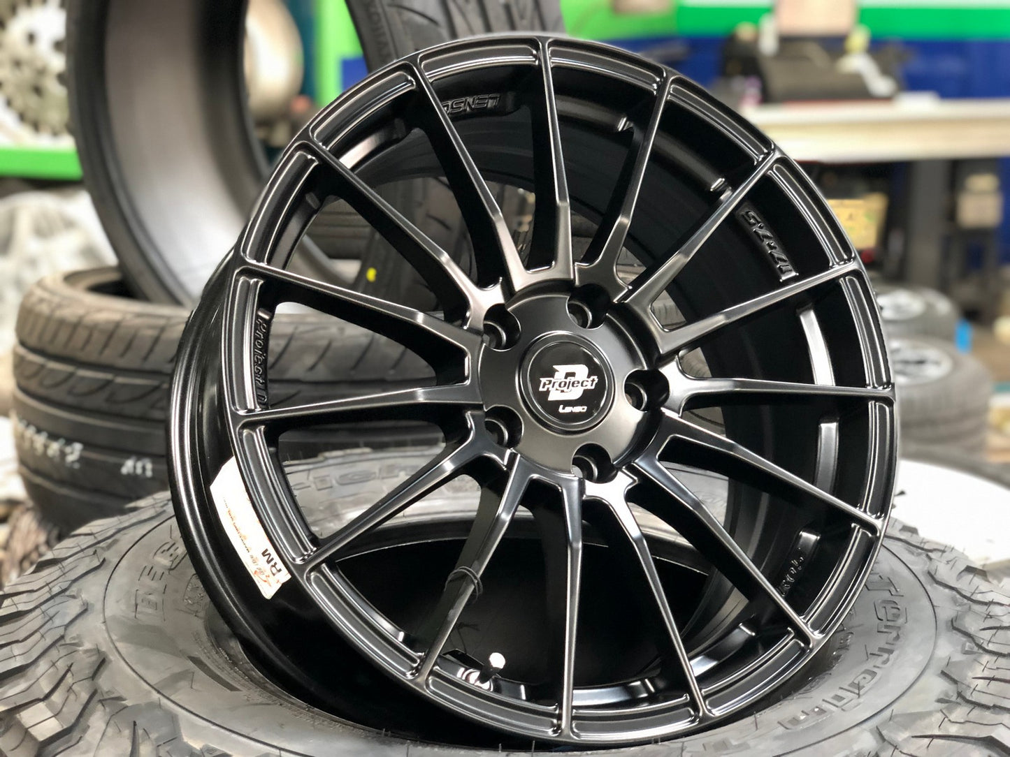 New 17X7.5 ET35 Lenso Project D Rim (4 wheel) Matt Black 5X114.3