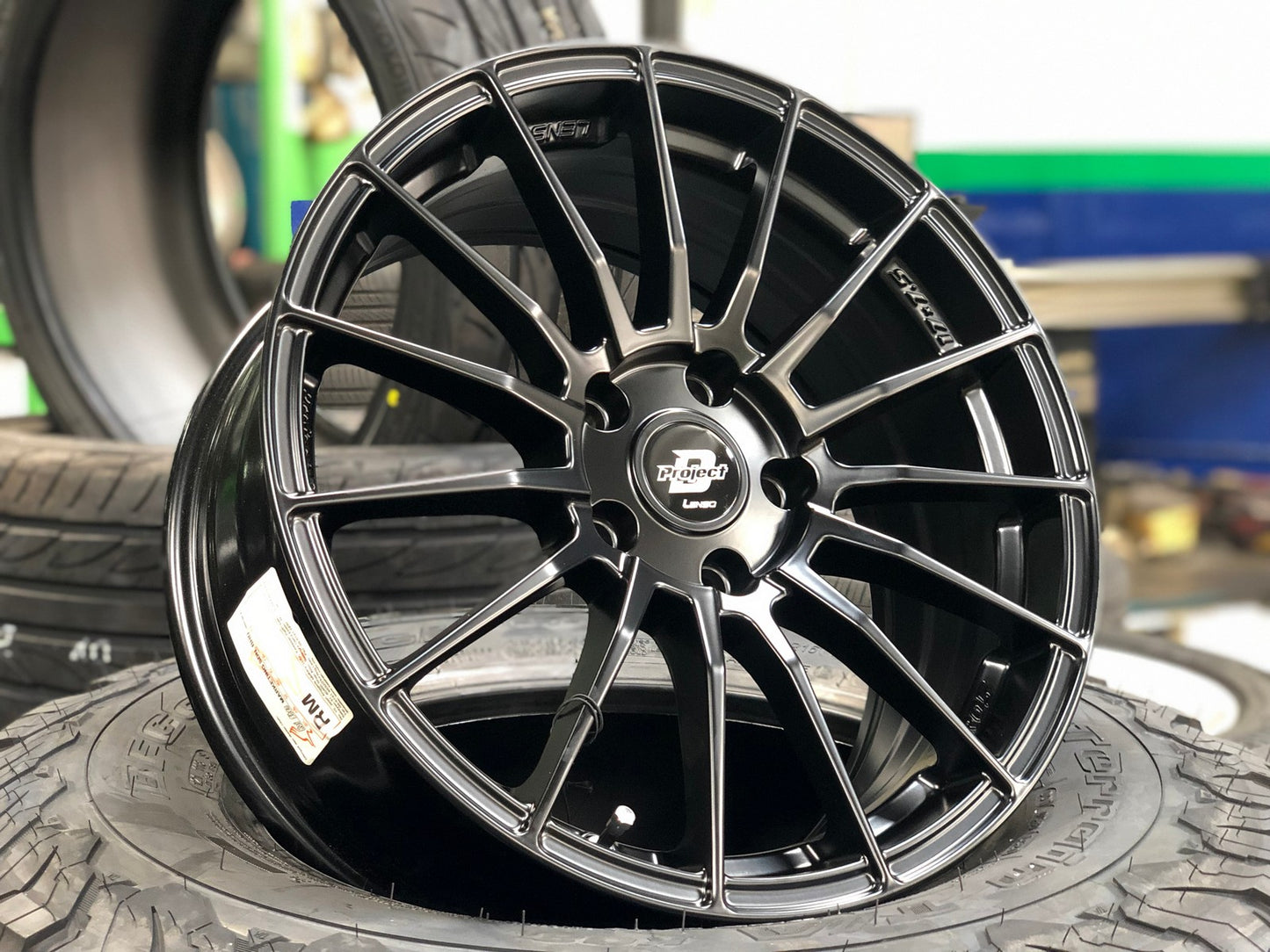 New 17X7.5 ET35 Lenso Project D Rim (4 wheel) Matt Black 5X114.3