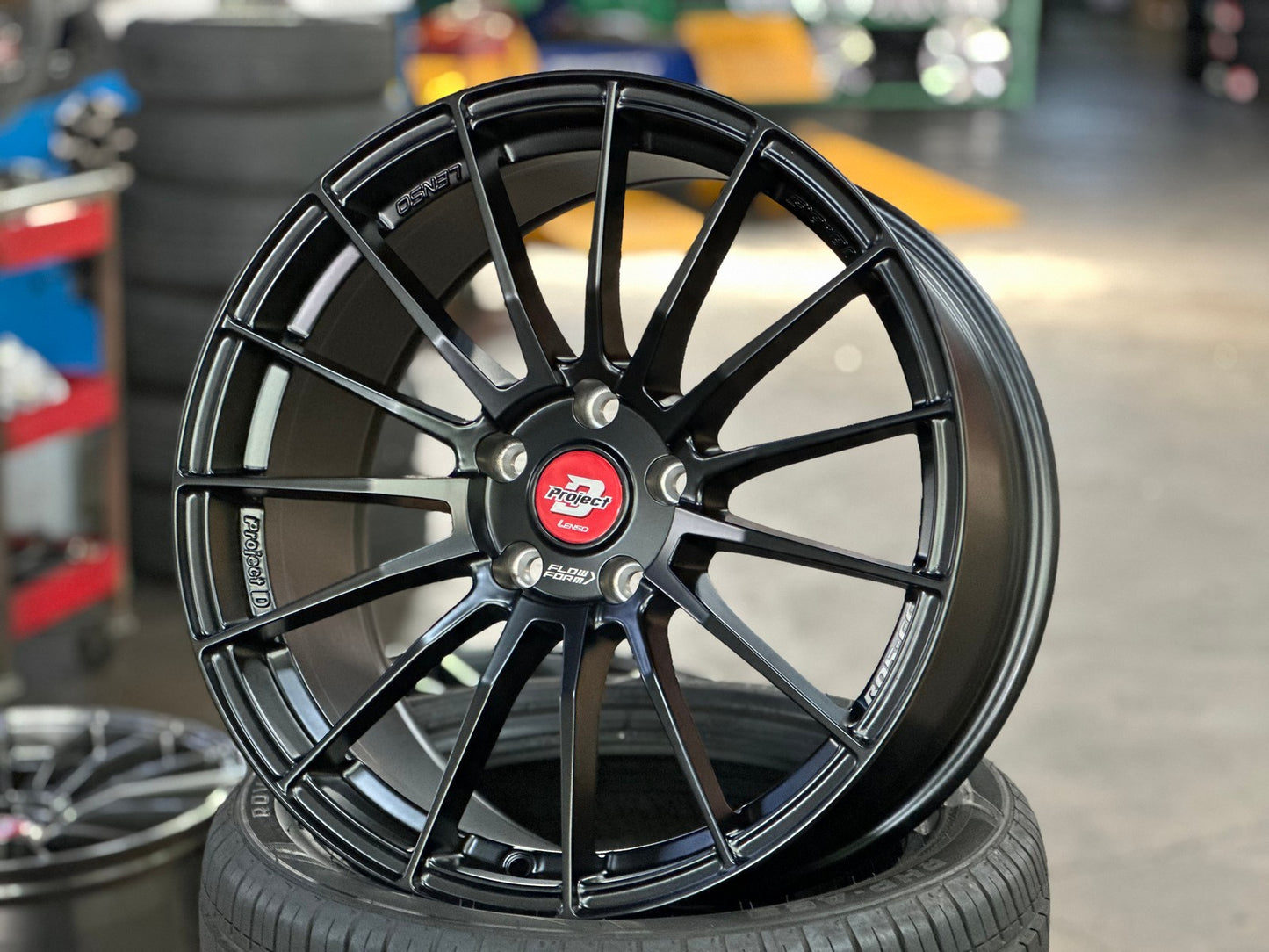 New 18X8.5 ET35 Lenso Project D Rim (4 wheel) Matt Black 5X112