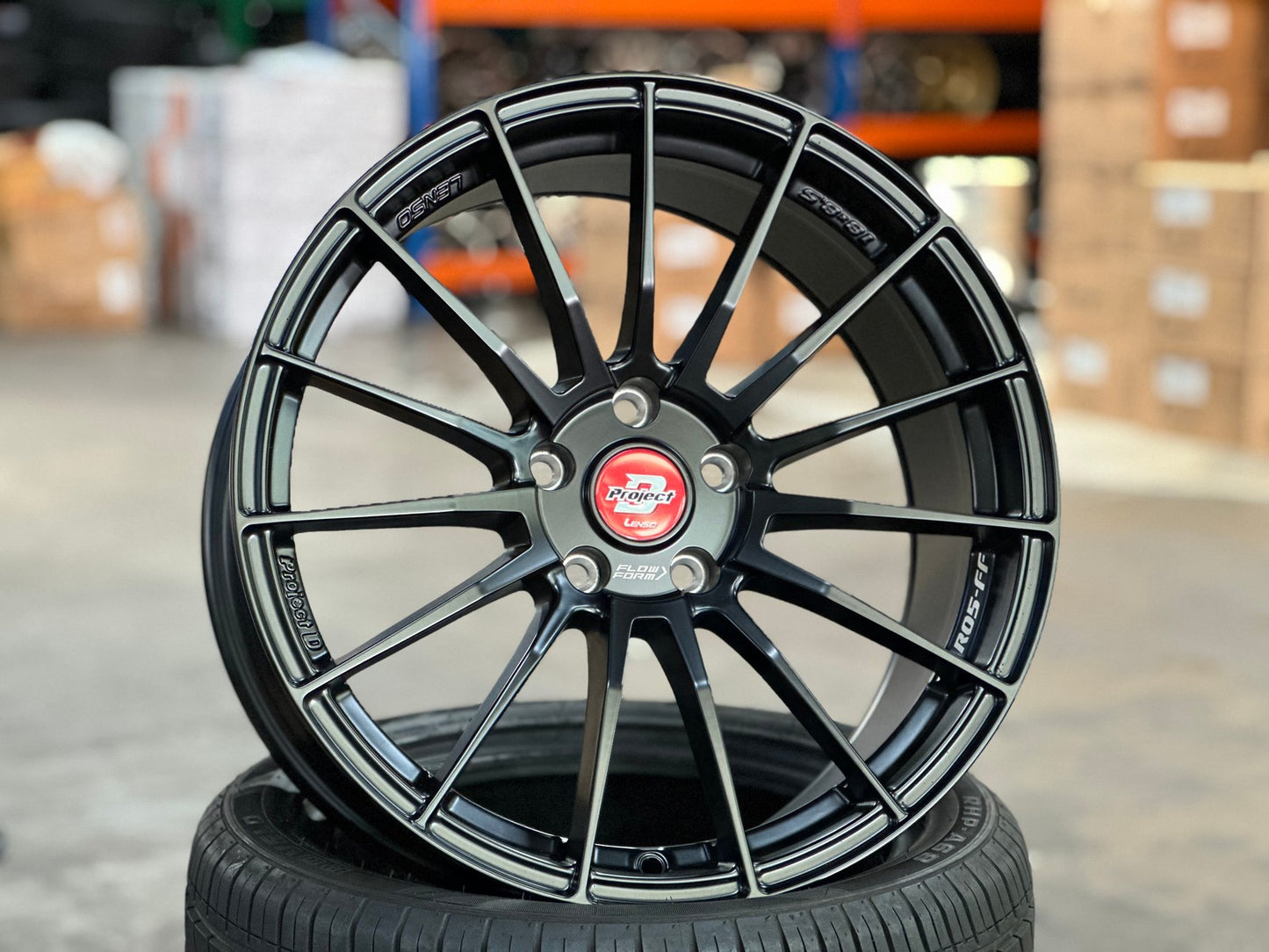 New 18X8.5 ET35 Lenso Project D Rim (4 wheel) Matt Black 5X112